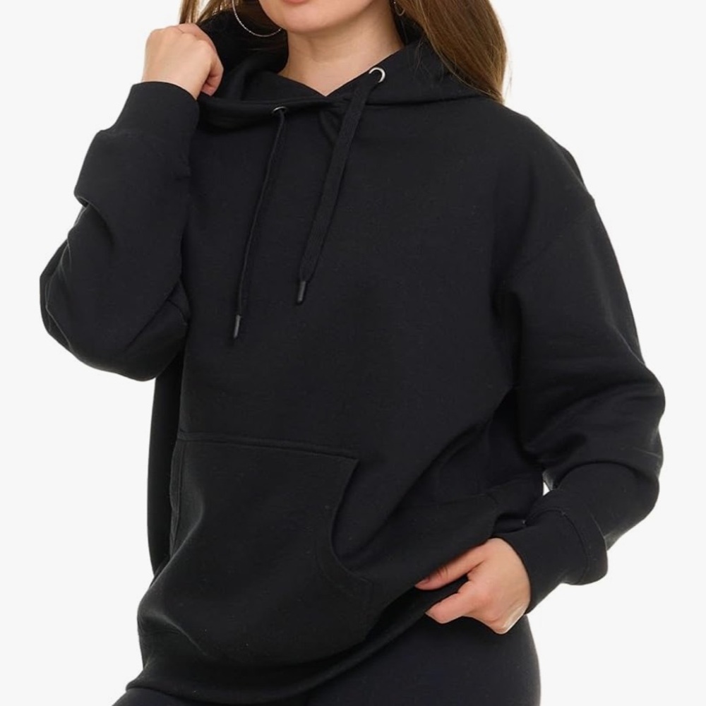 Women's Black Hoodie Oversized New